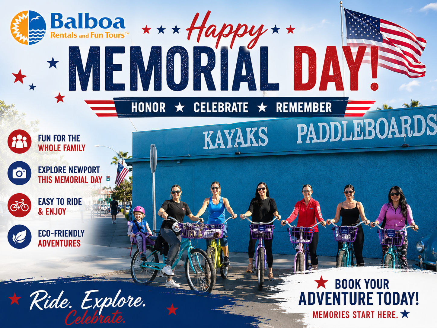 Memorial Day Weekend Rentals | Balboa Fun Tours