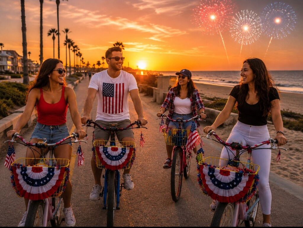 Ride Bikes Along the Newport Beach Coast