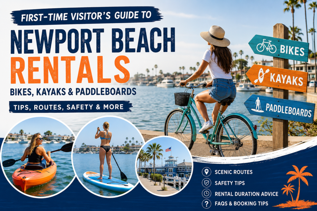 First-Time Visitor’s Guide to Newport Beach Rentals: Bikes, Kayaks & Paddleboards
